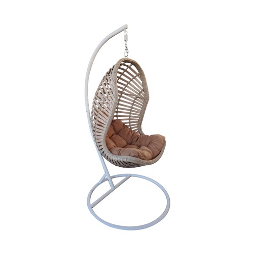 Sillón colgante de ratán para jardín, 83x72x121cm. New Córcega KACTUS REPUBLIC.