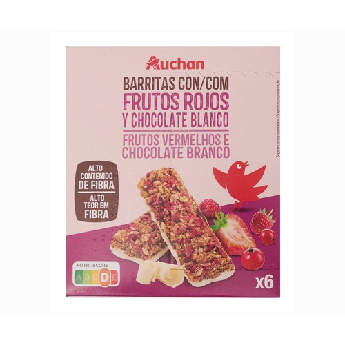PRODUCTO ALCAMPO Cereales en barritas con manzana con sabor a fresa Deliform 6 uds. x 126 gr.