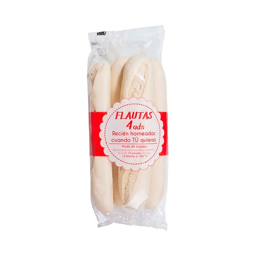 PANAMAR Flautas de pan precocido y ultracongelado 4 x 120 g.