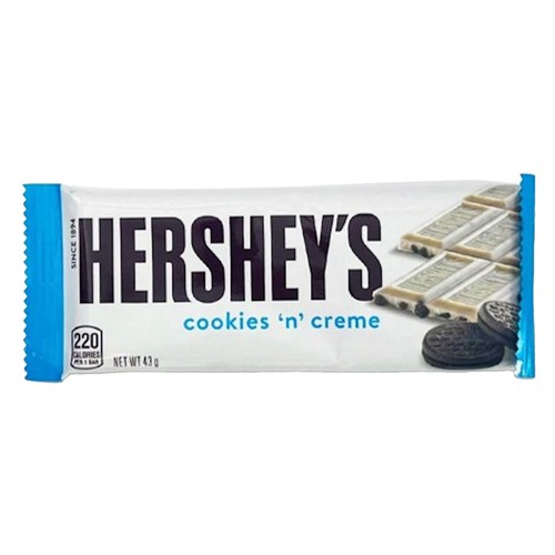 HERSHEY'S  Chocolatina de chocolate con leche y galleta 43 g.