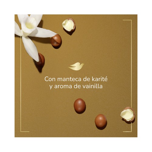 DOVE Gel para baño o ducha con manteca de karité y aroma de vainilla 2 x 450 ml.