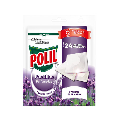 POLIL Antipolillas en pastilla perfumadas lavanda POLIL 24 uds. x 1,5 g.
