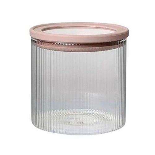 Bote de cristal con rayas, 0,5 L, ALCAMPO.