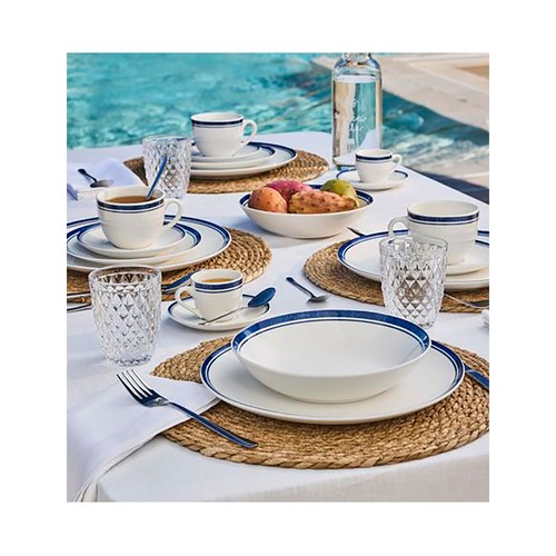 Vajilla 18 Piezas madison filo blu. TOGNANA
