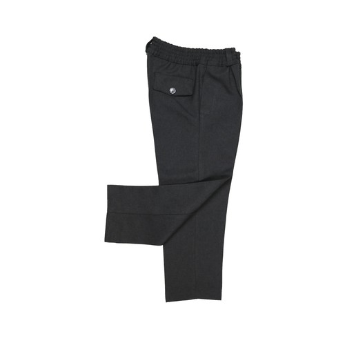 Pantalón de uniforme con cintura elástica gris, talla 2.