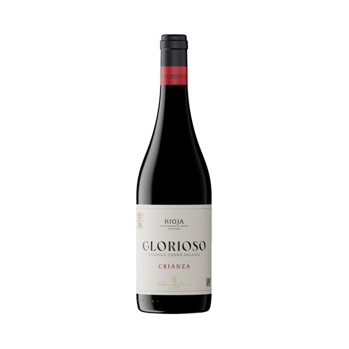 Vino tinto crianza con denominación de origen calificada Rioja GLORIOSO botella de 75 cl.