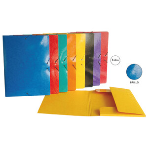Imagen de Carpeta de cartón compacto plastificado, tamaño folio, 3 solapas y cierre de gomas SENFORT.