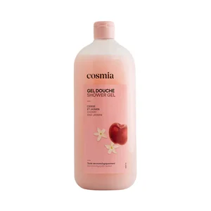 COSMIA Gel para baño o ducha con aroma a cereza y jazmín 750 ml.