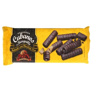 POLEN Galletas de barquillo (cubanos) bañado en chocolate puro 115 g.