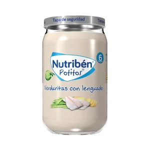 NUTRIBÉN Potitos® de lenguado con verduras selectas a partir de 6 meses 250 g.