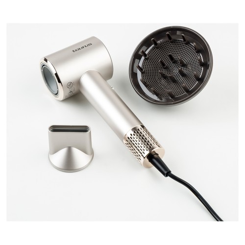 Secador de pelo TAURUS HD1600ID, tecnología iónic care, 1600W, 10 velocidades, 10 temperaturas.