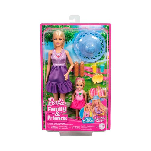 Pack 2 muñecas BARBIE, Familia y Amigos