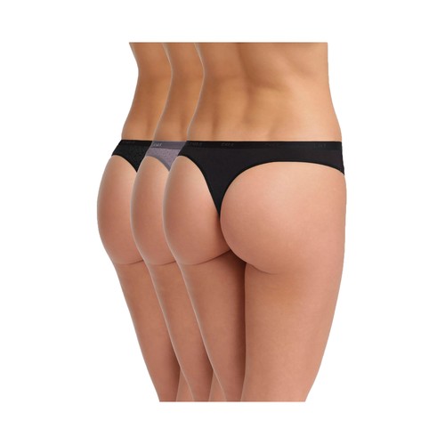 Pack 3 tangas fantasía DIM, color negro, talla 36/38