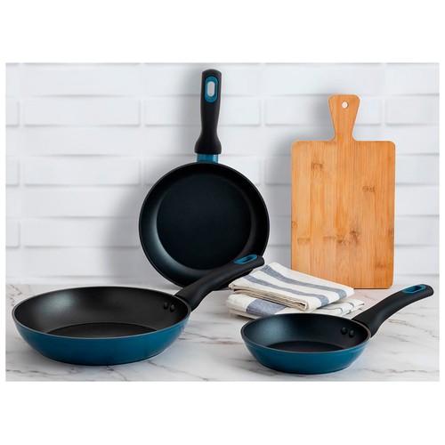 Set de 3 Sartenes de aluminio de inducción, 18 cm 22cm 26 cm, QUID.