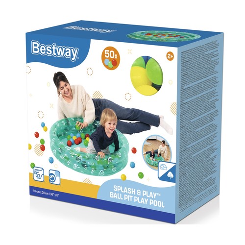 Piscina infantil hinchable con 50 bolas 91x20cm BESTWAY.
