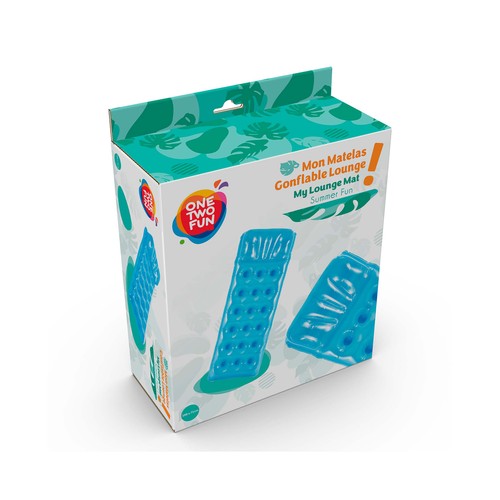 Colchoneta hinchable color azul o verde, 188x71cm ONE TWO FUN ALCAMPO.