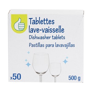 PRODUCTO ECONÓMICO ALCAMPO Detergente para lavavajillas PRODUCTO ECONÓMICO ALCAMPO 50 dosis 500 g.
