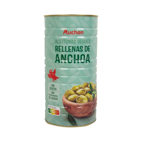 PRODUCTO ALCAMPO Aceitunas rellenas de anchoas PRODUCTO ALCAMPO 600 g.