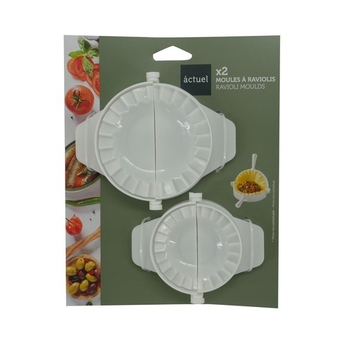 Set de 2 moldes de plástico para empanadillas, ACTUEL.
