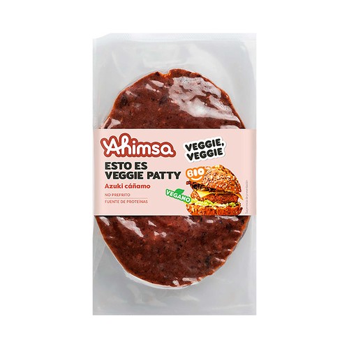 AHIMSA Hamburguesa vegana azuki y cáñamo AHIMSA BIO 750 g.