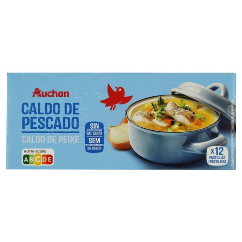 PRODUCTO ALCAMPO Pastillas de caldo de pescado 12 uds 120 g.