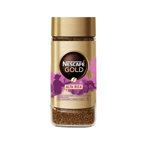 Café soluble natural alta rica NESCAFÉ GOLD bote de 100 g.