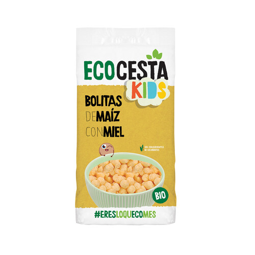 ECOCESTA Cereales bolitas de maiz ecológicos con miel ECOCESTA 400 g.