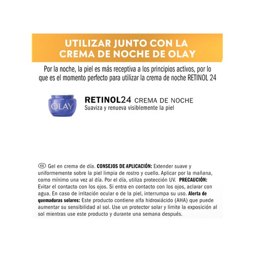 OLAY Vitamin C + AHA Crema en gel de día, para un tono de piel luminoso y uniforme 50 ml.
