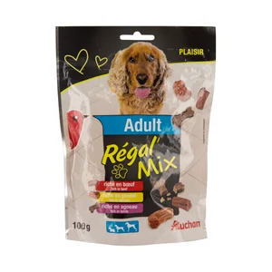 PRODUCTO ALCAMPO Snacks para perros adultos regal mix 100 g.