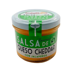 Imagen de INDALITOS Salsa cheddar con jalapeños 100 g.