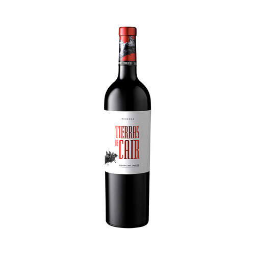 Vino tinto reserva con denominación de origen Ribera del Duero TIERRAS DE CAIR botella de 75 cl.
