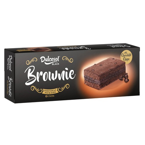 DULCESOL Mini brownies con chips de chocolate 6 uds.