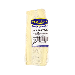 MILLÁN VICENTE Queso brie con trufa Recién cortado MILLÁN VICENTE 175 g.