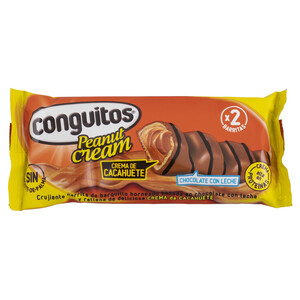 Imagen de CONGUITOS Barrita duo de crema de cacahuete 46 g.