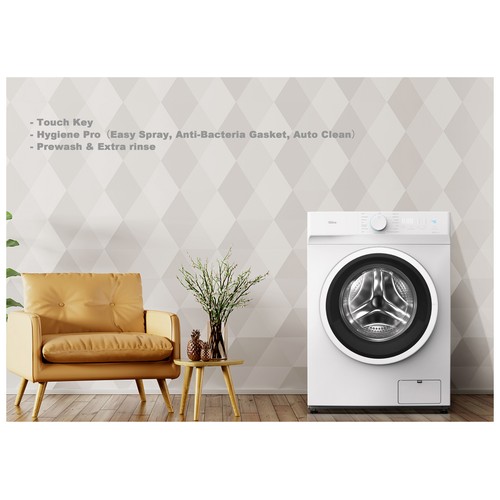 Lavadora QILIVE Q.6659 8KG, clasificación energética: B, 1400RPM, H: 85cm, A: 60cm, F: 61cm.