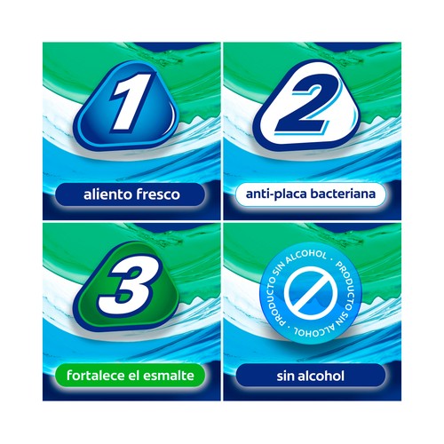 COLGATE Triple action Enjuague bucal de uso diario, sin alcohol y con CPC, 500 ml.