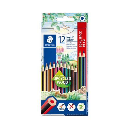 12 lápices para colorear, de varios colores, STAEDTLER.