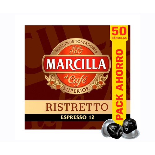 MARCILLA Café cápsulas ristretto I12 50 uds. 260 gr.
