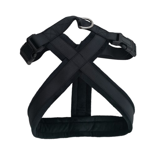 PRODUCTO ALCAMPO Arnés (2.5 cm) de color negro, para perros de tamaño L 40 - 60 cm.