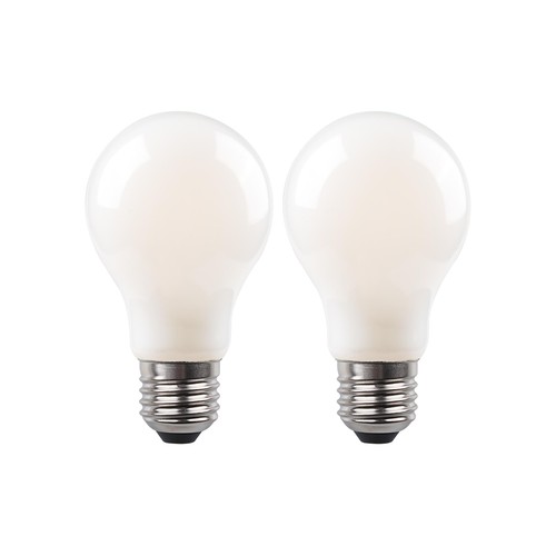 Pack de 2 bombillas Led E27, 7,3W=60W, luz blanca, 806lm, ALCAMPO.