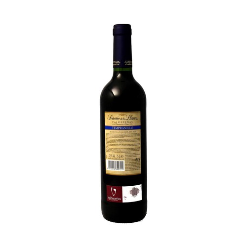 SEÑORÍO DE LOS LLANOS  Vino tinto con D.O. Valdepeñas SEÑORÍO DE LOS LLANOS botella de 75 cl.