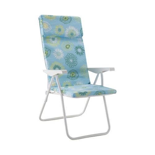 Tumbona plegable de acero con 5 posiciones, EREDU.