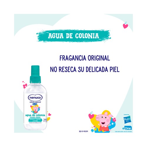 NENUCO Agua de colonia con fragancia original y vaporizador en spray NENUCO Peppa pig baby 240 ml.