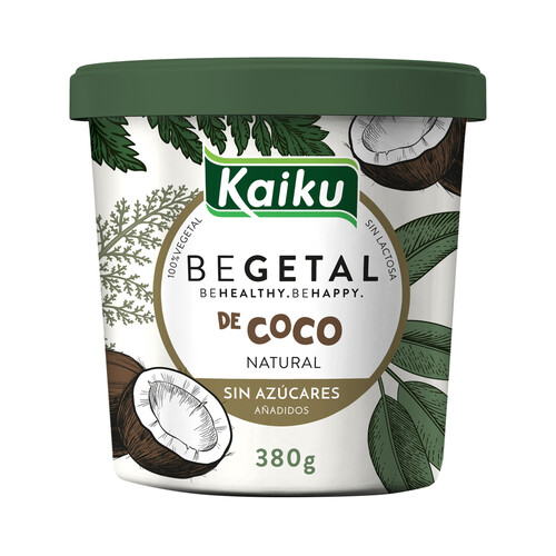 KAIKU Preparado de coco fermentado sin azúcares añadidos Begetal 380 g.