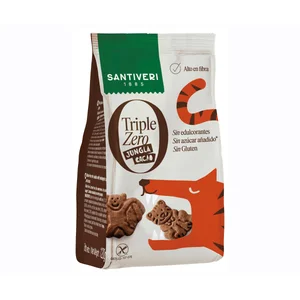 SANTIVERI Galletas jungla triple cacao zero sin gluten 120 g.