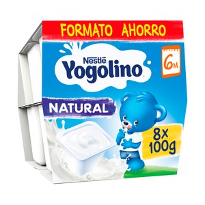 Imagen de YOGOLINO de Neslté Postre lácteo sabor natural, especial para ñiños desde 6 meses  8 x 100 g.