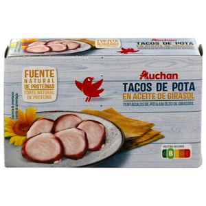 PRODUCTO ALCAMPO Tacos de pota en aceite de girasol 72 g.