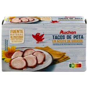 PRODUCTO ALCAMPO Tacos de pota en aceite de girasol 72 g.