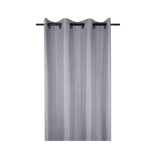 Cortina lisa color gris, 100% poliéster, 140x260 cm. STOF.
