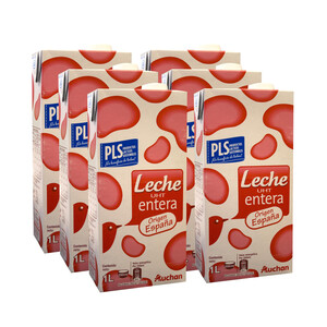 precios Auchan Leche Entera De Vaca 6 X 1L. Producto Alcampo en Alcampo